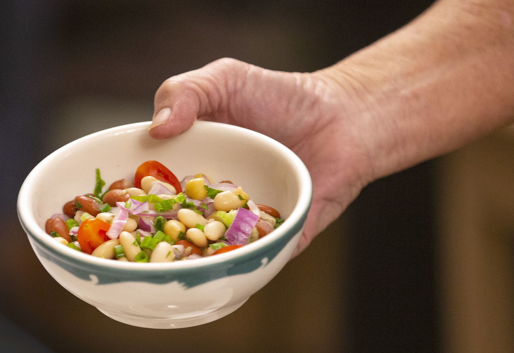 Cooking dinner with staples from food pantry shelves